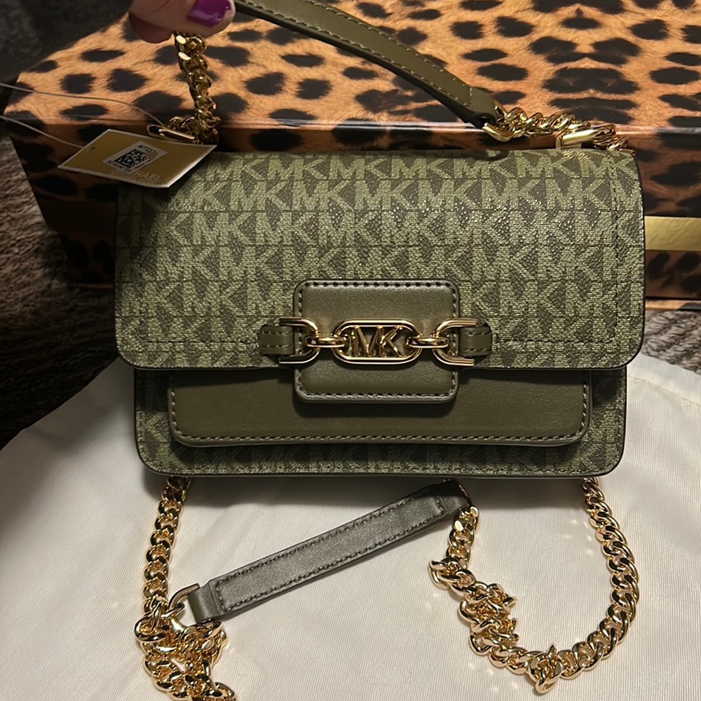 MK Olive green Heather XS crossbody/shoulder bag